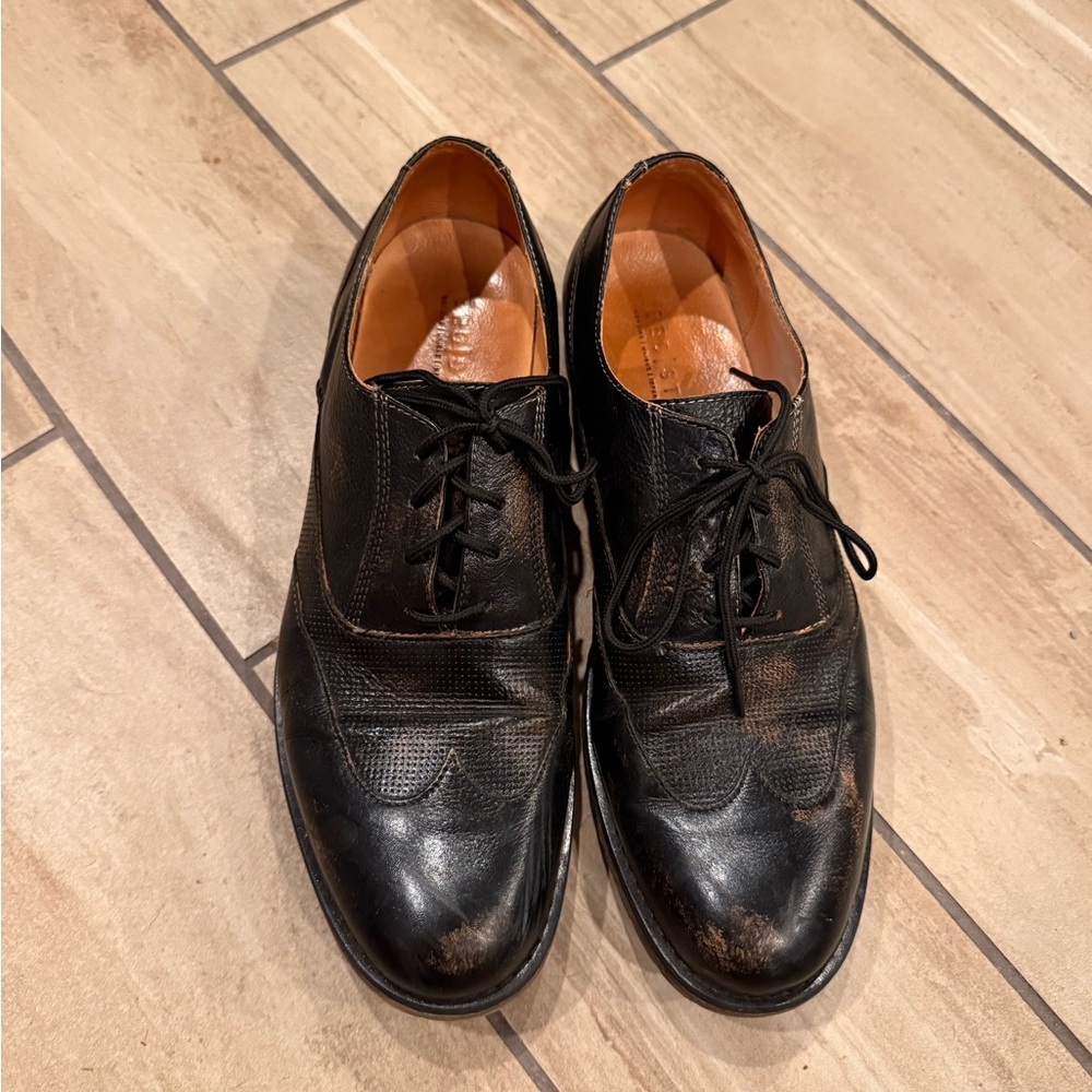 Bed Stu Black Leather Oxfords